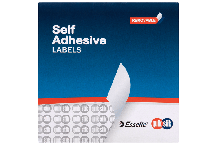 Quikstik Rectangle White Labels 10 x 24mm AO80126RR