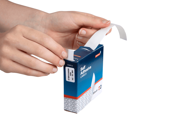 Quikstik Rectangle White Labels 16 x 24mm AO80140RR