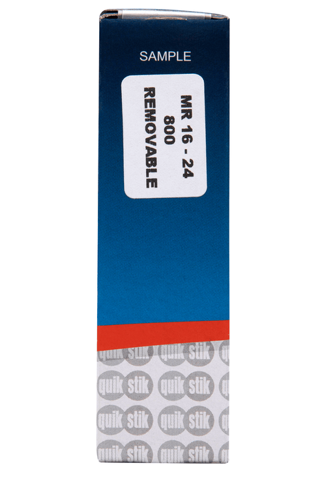 Quikstik Rectangle White Labels 16 x 24mm AO80140RR