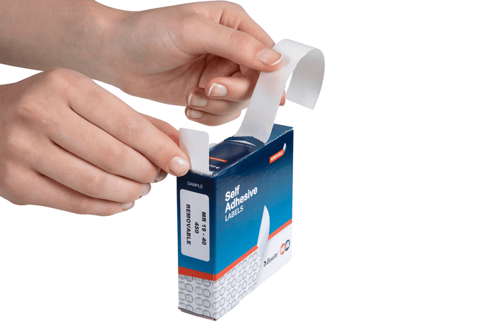 Quikstik Rectangle White Labels 19 x 40mm AO80147RR