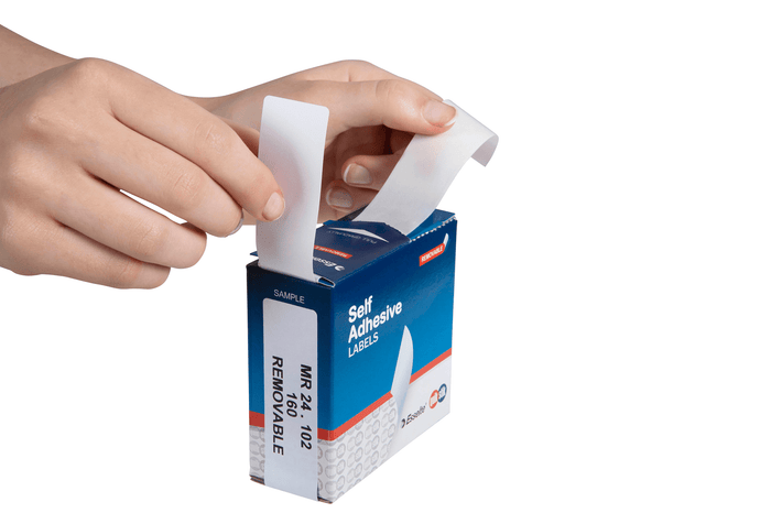 Quikstik Rectangle White Labels 24 x 102mm AO80158RR