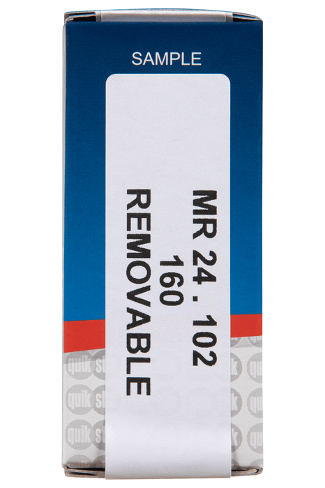 Quikstik Rectangle White Labels 24 x 102mm AO80158RR
