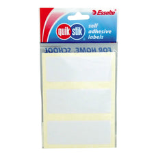 Quikstik Rectangle White Labels 29 x 76mm - 21 Labels AO80415RPWHT