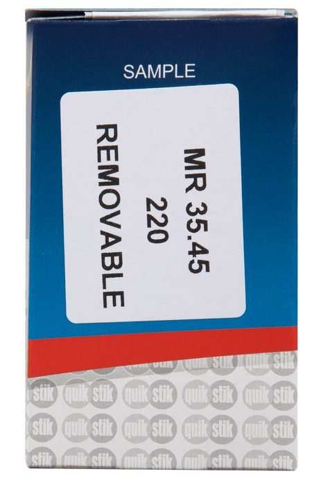 Quikstik Rectangle White Labels 35 x 45mm AO80162RR