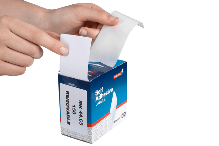 Quikstik Rectangle White Labels 44 x 65mm AO80171RR