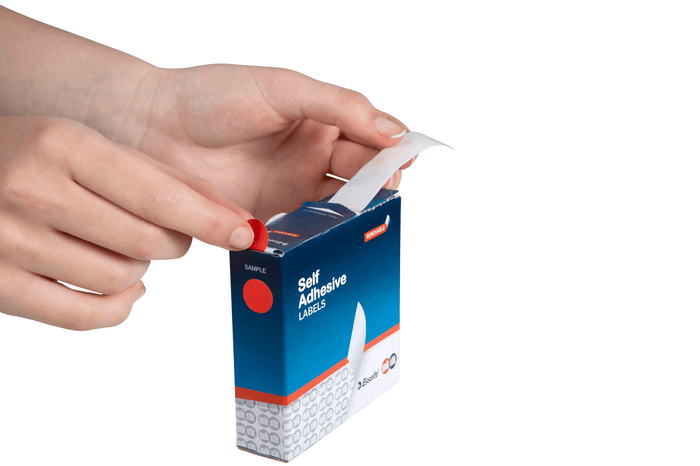 Quikstik Red Circular Labels 14mm AO80103CRRED