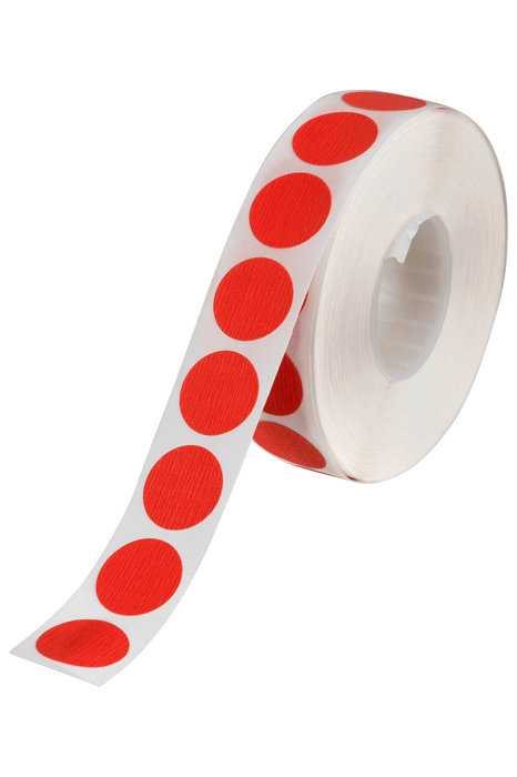 Quikstik Red Circular Labels 14mm AO80103CRRED