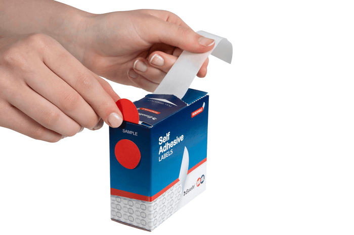 Quikstik Red Circular Labels 24mm AO80108CRRED