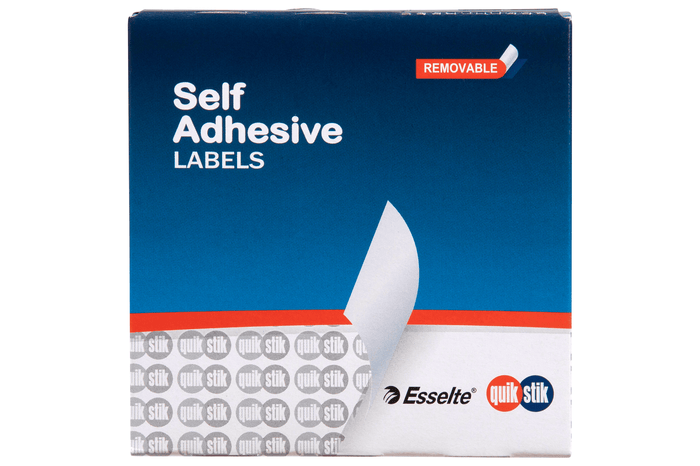 Quikstik Silver Circular Labels 14mm AO80103CRSIL