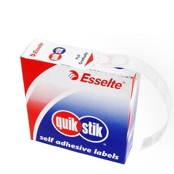 Quikstik White Circular Labels 11mm AO80101CR
