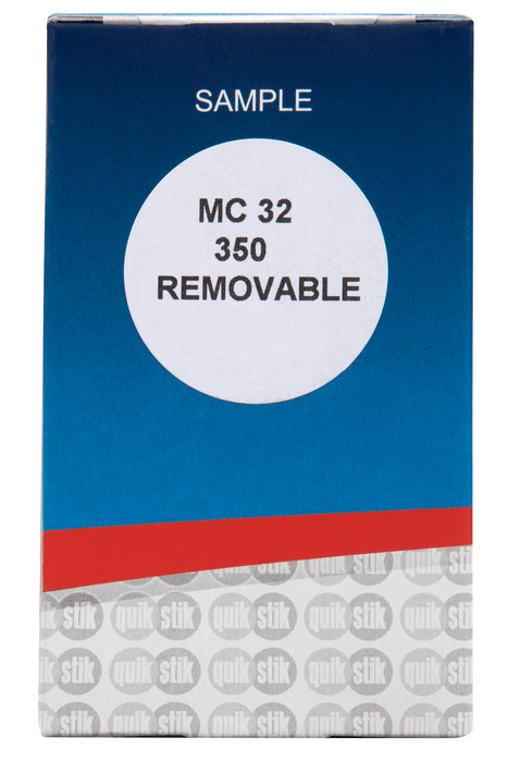 Quikstik White Circular Labels 32mm AO80109CR