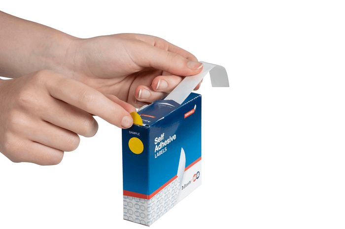 Quikstik Yellow Circular Labels 14mm AO80103CRYEL