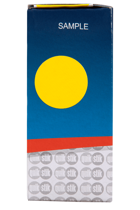 Quikstik Yellow Circular Labels 24mm AO80108CRYEL