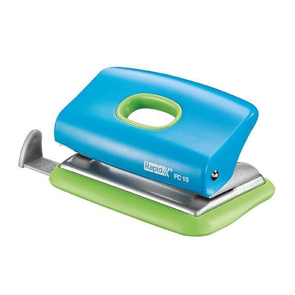 Rapid 10 Sheets 2 Hole Paper Punch (FC10) - Blue/Green FC10 AO5000367
