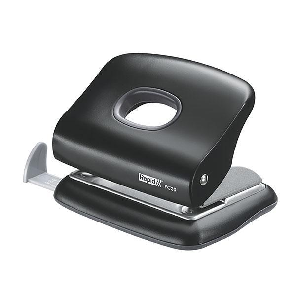 Rapid 2 Hole 20 Sheets Paper Punch FC20 - Black AO23721800