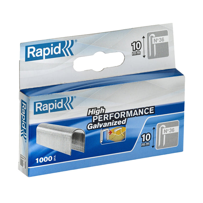 Rapid 36/10 Staples, 10mm, 1000's pack AO11884401