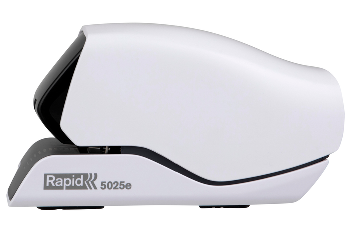 Rapid 5025E Electric Stapler, Flat Clinch, 25 Shee, LED Light, White/Black AO25095210