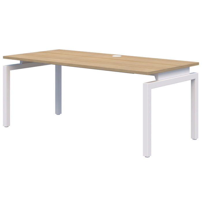 Rapid Balance Desk, Classic Oak/White, 1200mm x 700mm AT1087-0000214