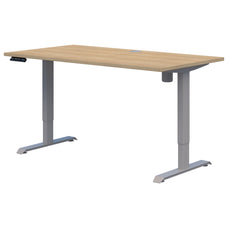 Rapid Electric Desk, Classic Oak/Silver, 1200mm x 700mm AT1087-0000182