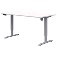 Rapid Electric Desk, Snow Velvet/Silver, 1200mm x 700mm AT1087-0000185