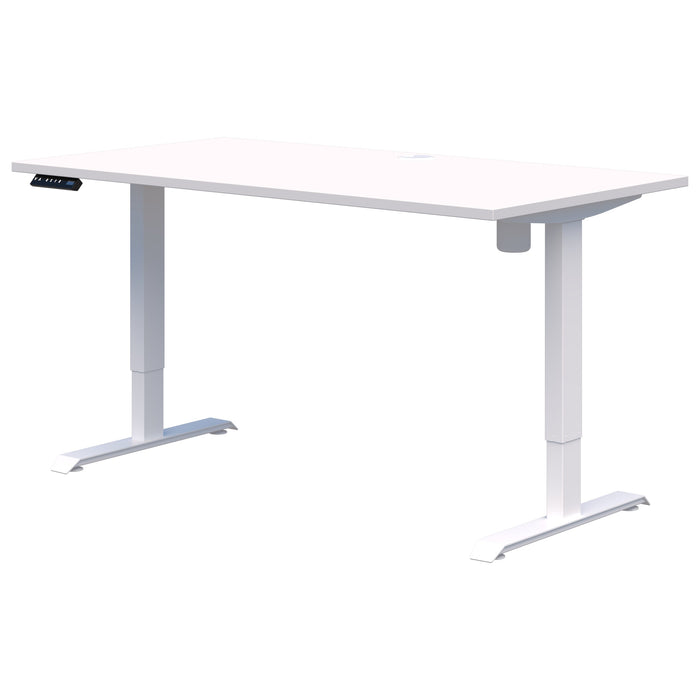 Rapid Electric Desk, Snow Velvet/White, 1200mm x 700mm AT1087-0000184