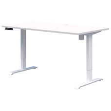 Rapid Electric Desk, Snow Velvet/White, 1500mm x 800mm AT1087-0000196
