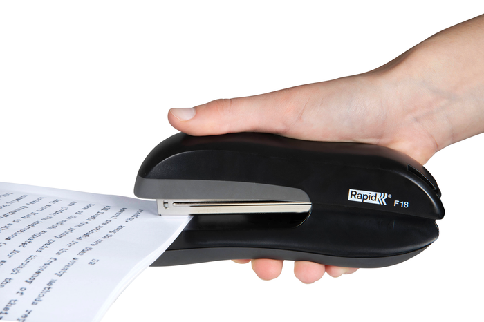 Rapid F18 Stapler, 20 Sheet, Black, Full Strip AO23811401