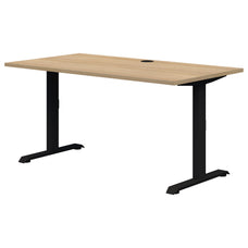 Rapid Fixed Height Desk, Classic Oak/Black, 1800mm x 800mm AT1087-0000168