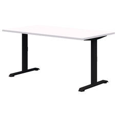 Rapid Fixed Height Desk, Snow Velvet/Black, 1800mm x 800mm AT1087-0000171