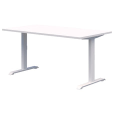 Rapid Fixed Height Desk, Snow Velvet/White, 1500mm x 800mm AT1087-0000160