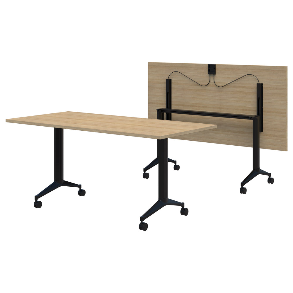 Rapid Flip Table, Classic Oak/Black, 1500mm x 750mm | Accent — Discount ...
