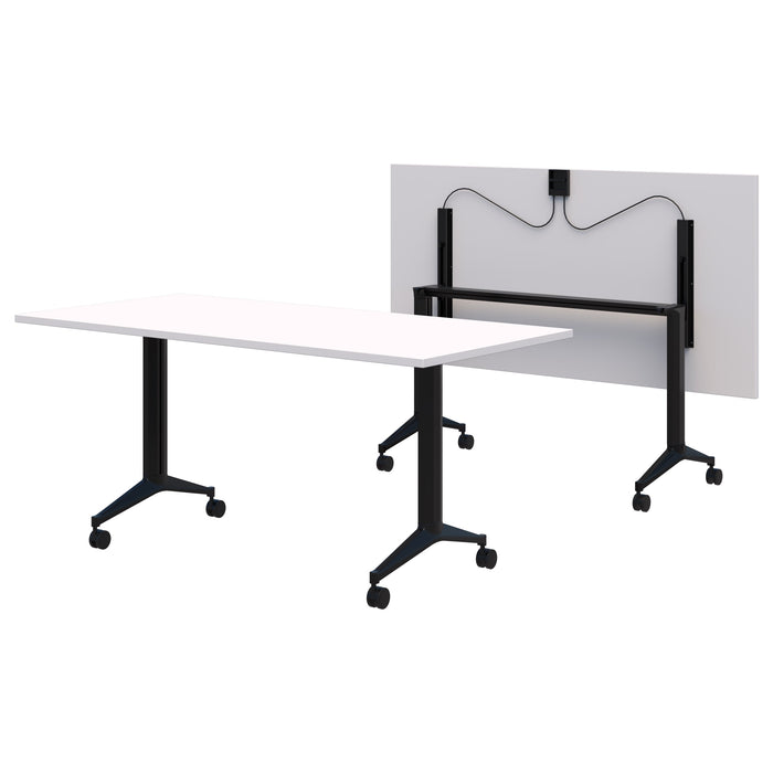 Rapid Flip Table, Snow Velvet/Black, 1600mm x 800mm AT1087-0000028