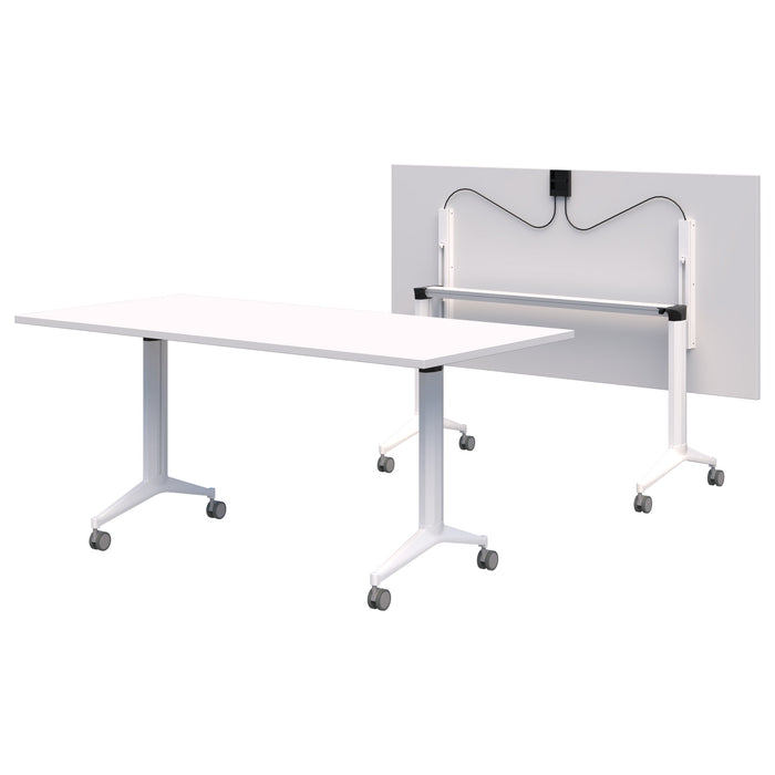 Rapid Flip Table, Snow Velvet/White, 1200mm x 800mm AT1087-0000021