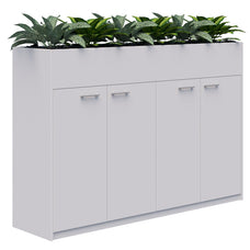 Rapid Planter Cabinet Including Artificial Plants, 1200mm x 1800mm, White, With Lock ATAA1800320