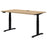 Rapid Premium Electric Desk, Classic Oak/Black, 1500mm x 800mm AT1087-0000251