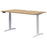 Rapid Premium Electric Desk, Classic Oak/White, 1200mm x 700mm AT1087-0000246