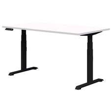 Rapid Premium Electric Desk, Snow Velvet/Black, 1800mm x 800mm AT1087-0000260