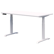 Rapid Premium Electric Desk, Snow Velvet/White, 1500mm x 800mm AT1087-0000255