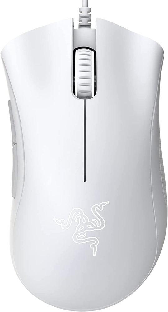 Razer DeathAdder Ergonomic Wired Gaming Mouse, Essential White Edition ...
