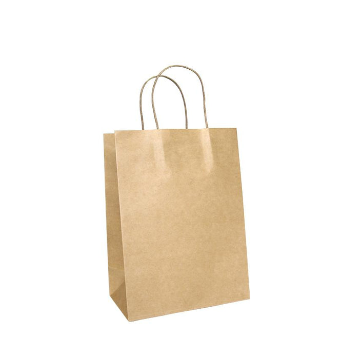 Recyclable Twisted Handle Paper Bag 205mm x 270mm x 200's Pack ECEP-TH01