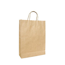 Recyclable Twisted Handle Paper Bag 260mm x 360mm x 200's Pack ECEP-TH02