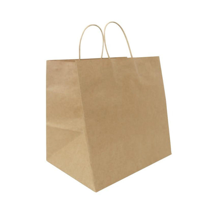 Recyclable Twisted Handle Paper Bag 300mm x 300mm x 200's Pack ECEP-TH05