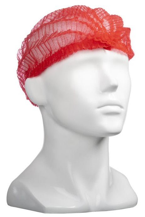 Red Polypropylene 12gsm Crimp Hats 530mm x 1000 pieces pack MPH30040