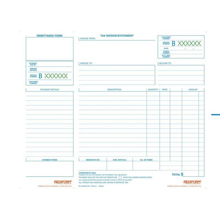 Rediform A4 Invoice / Statement Book CX437342