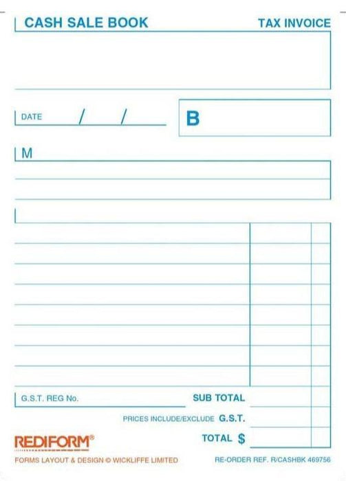 Rediform A6 Cash Sale Invoice Book CX437331