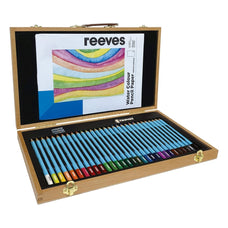 Reeves 34 Pieces Watercolour Pencil Set In Wooden Box JA0063240