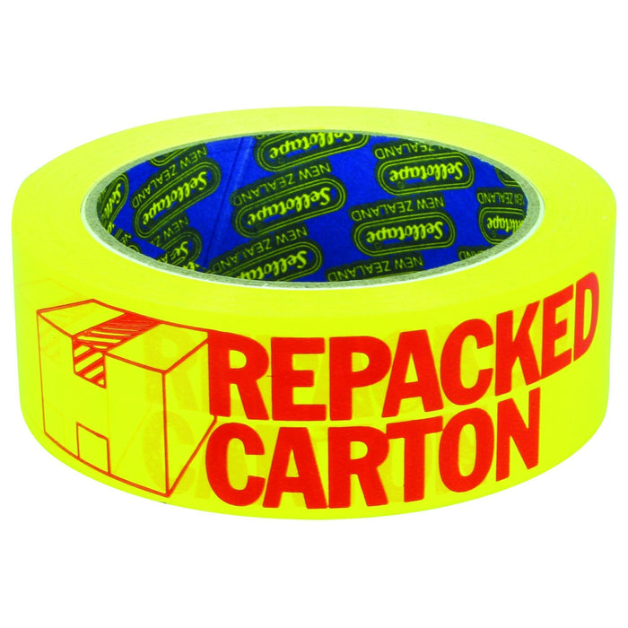 REPACKED CARTON Printed Sellotape M7528 Tape 36mm x 66mt CX2092481