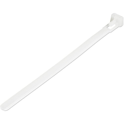 Reusable Cable Ties, Releasable Nylon Ties, 15cm x 7mm, 100 Pack, White, 35mm Bundle Diameter, Tensile Strength, Indoor & Outdoor, CBMZTRB6 IM5139040