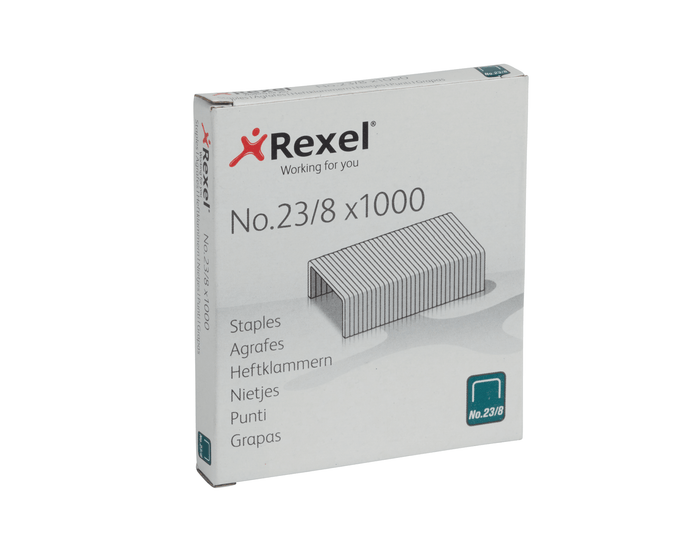 Rexel 23/8 Tacker Staples, 1000's pack AO2101054