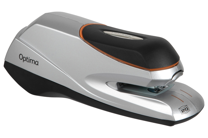 Rexel Electric Stapler, Optima Grip, 20 Sheets, Silver/Black AO2102348